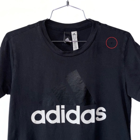 Adidas Triangle Logo Tee Black Size M - Picture 2 of 6